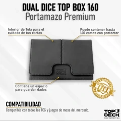 Top Deck: Dual Dice Top Box 160 - Negro